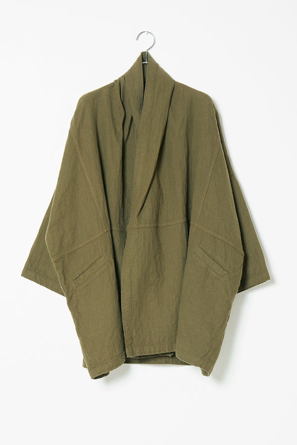 Haori Coat in Heavyweight Double Layered Cotton Gauze, Core Colors